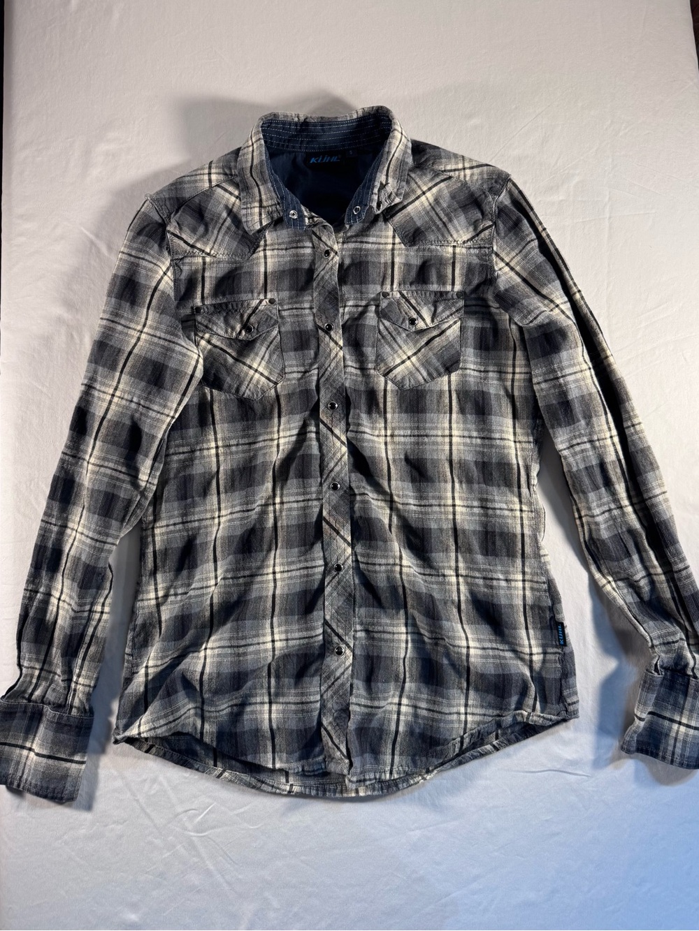 Kühl Men’s Long Sleeve Plaid Shirt Size Small Gray Black